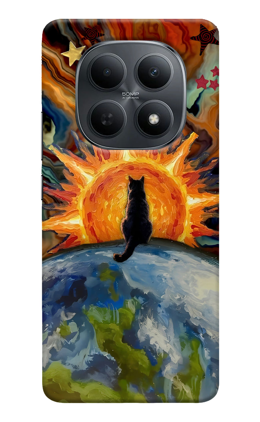 Pop Cat Poco M8 5G Back Cover, Hard case