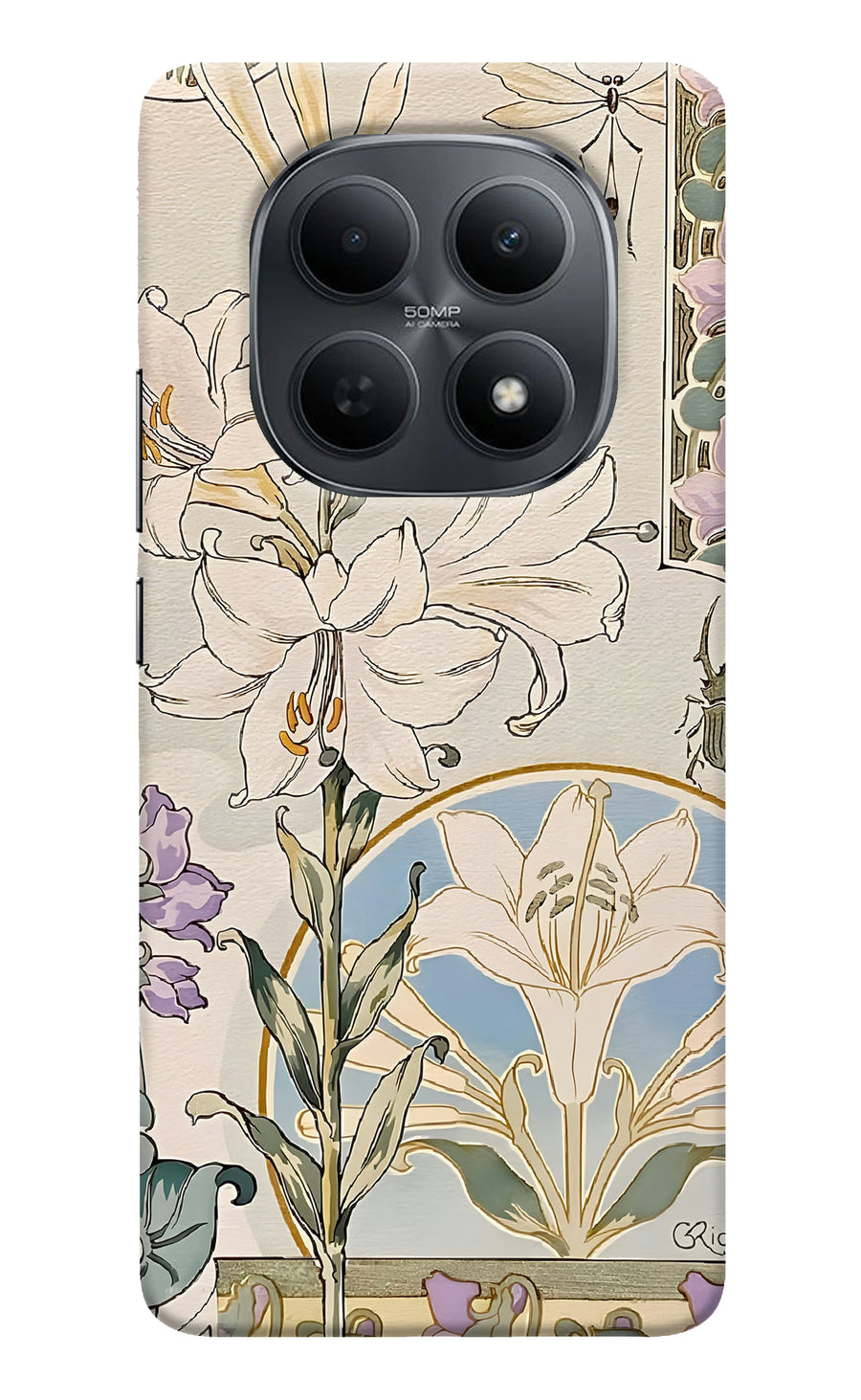 White Lily Poco M8 5G Back Cover, Hard case