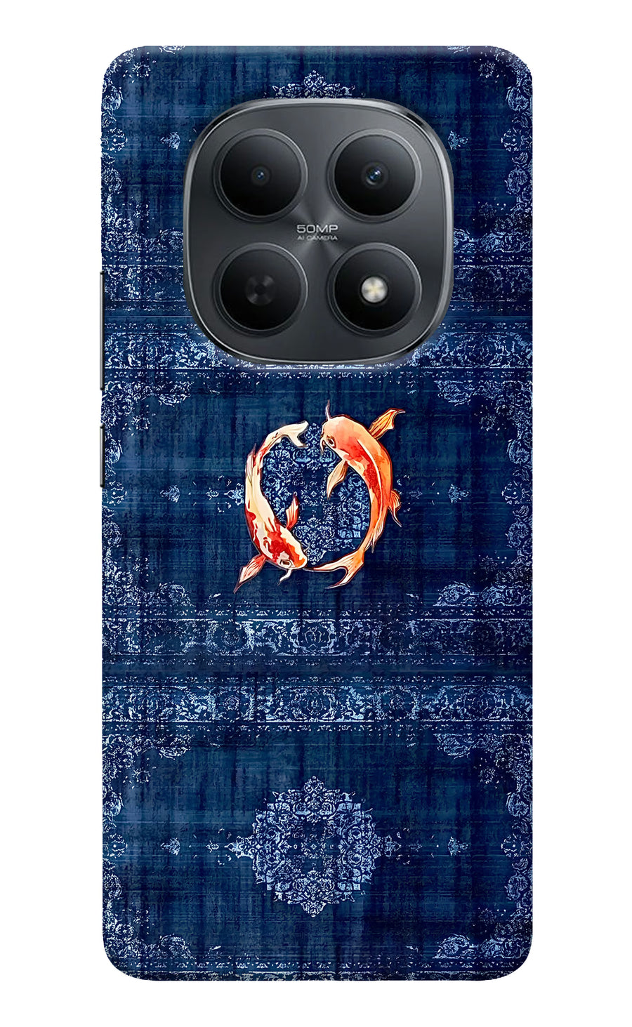Koi Blue Poco M8 5G Back Cover, Hard case