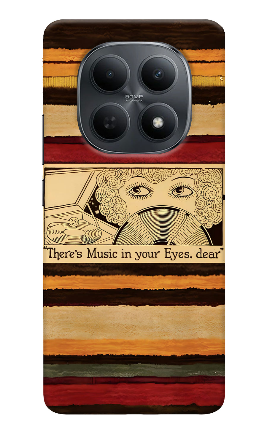 Vinyl Stripes Poco M8 5G Back Cover, Hard case