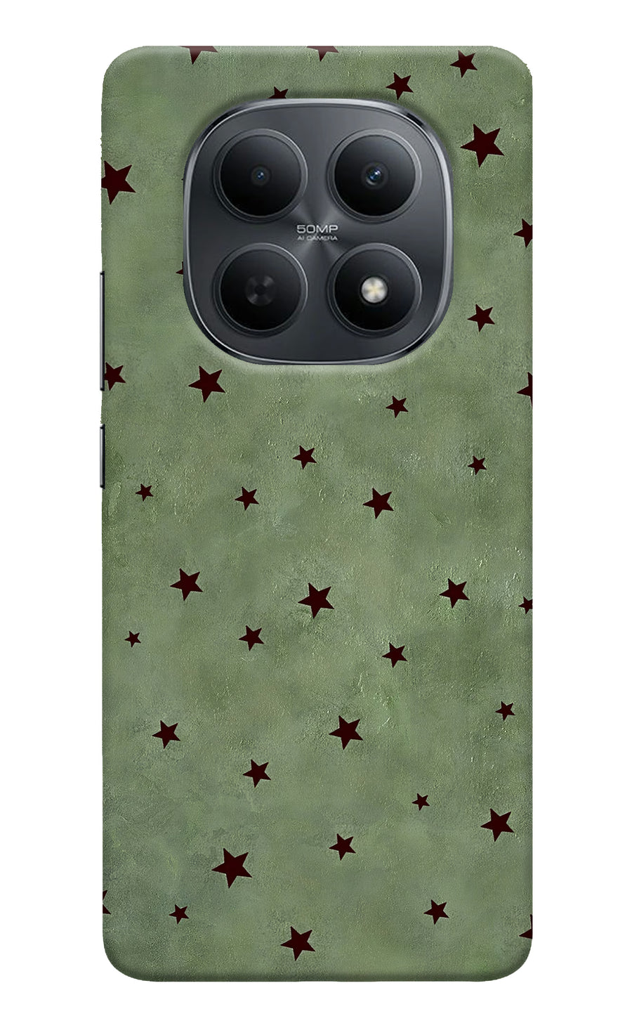 Green Stars Poco M8 5G Back Cover, Hard case