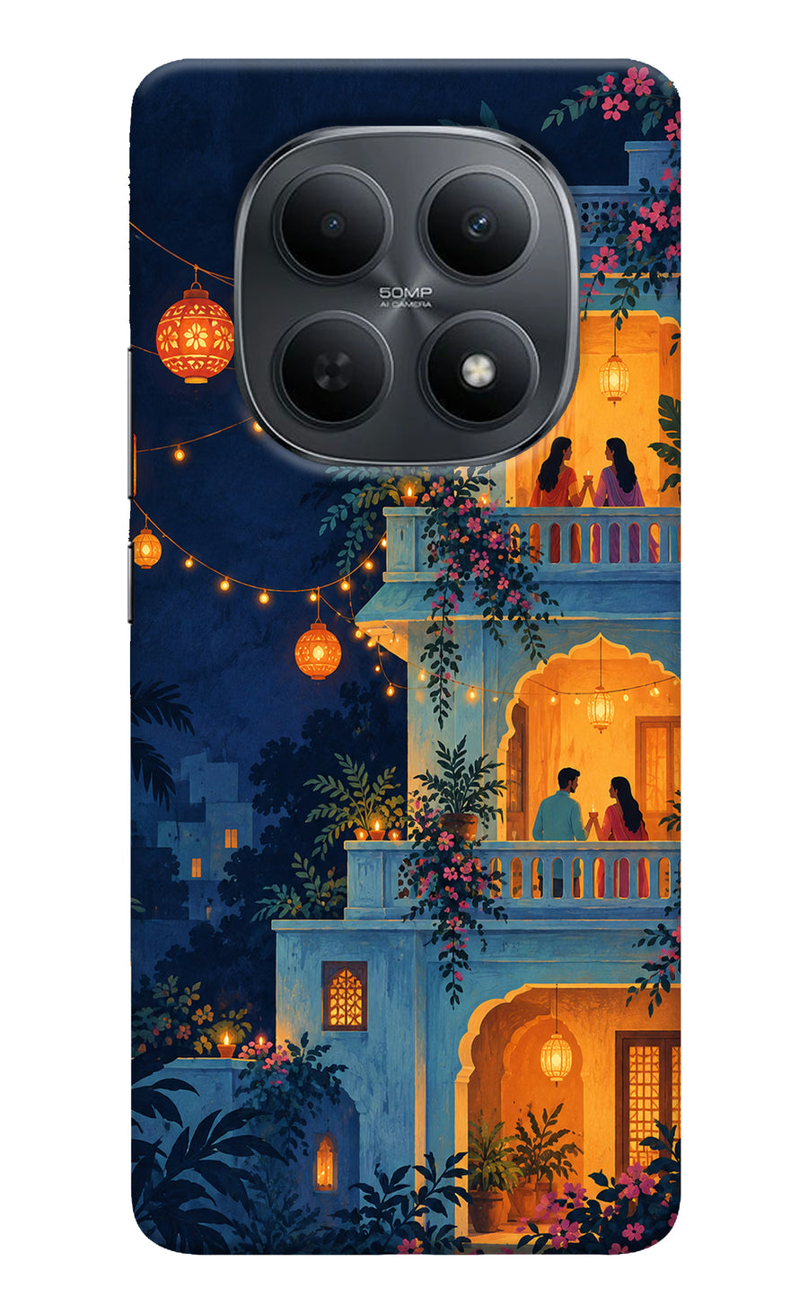Balcony Glow Poco M8 5G Back Cover, Hard case