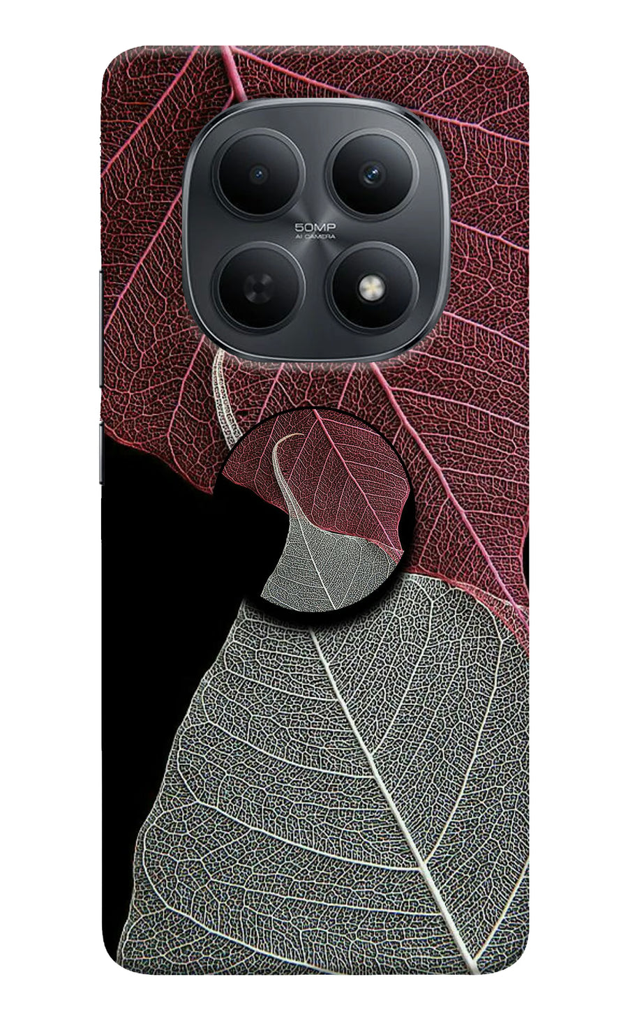 Leaf Pattern Poco M8 5G Pop Case, Hard case