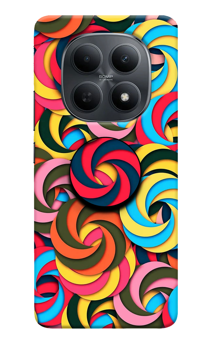 Spiral Pattern Poco M8 5G Pop Case, Hard case