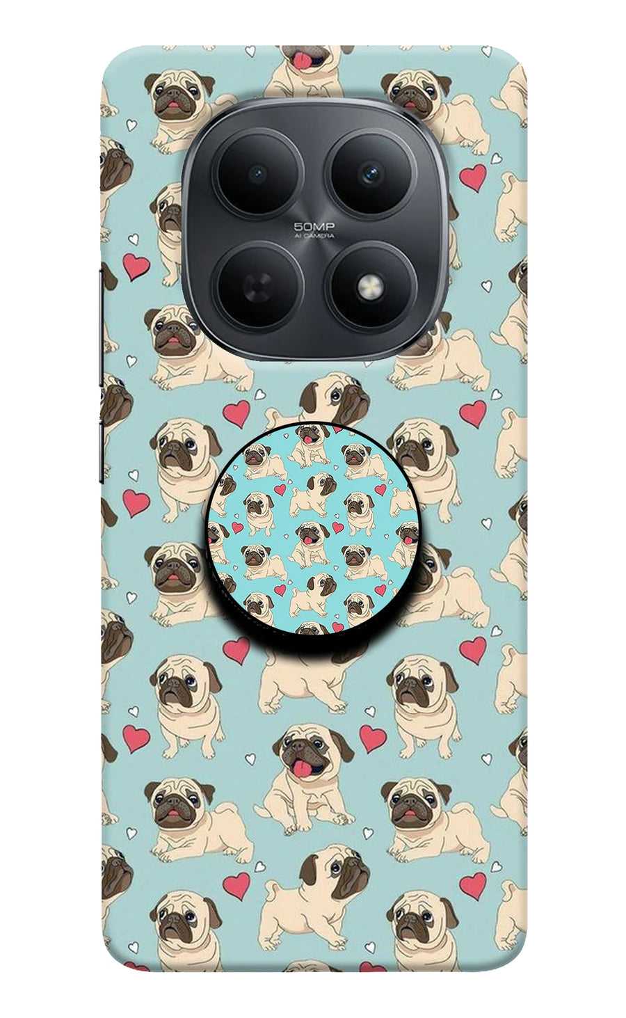 Pug Dog Poco M8 5G Pop Case, Hard case