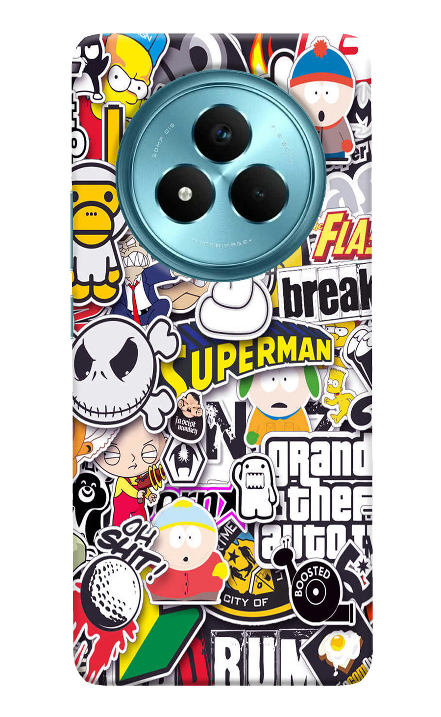 Sticker Bomb Realme Narzo 80 Pro 5G Back Cover, Hard case