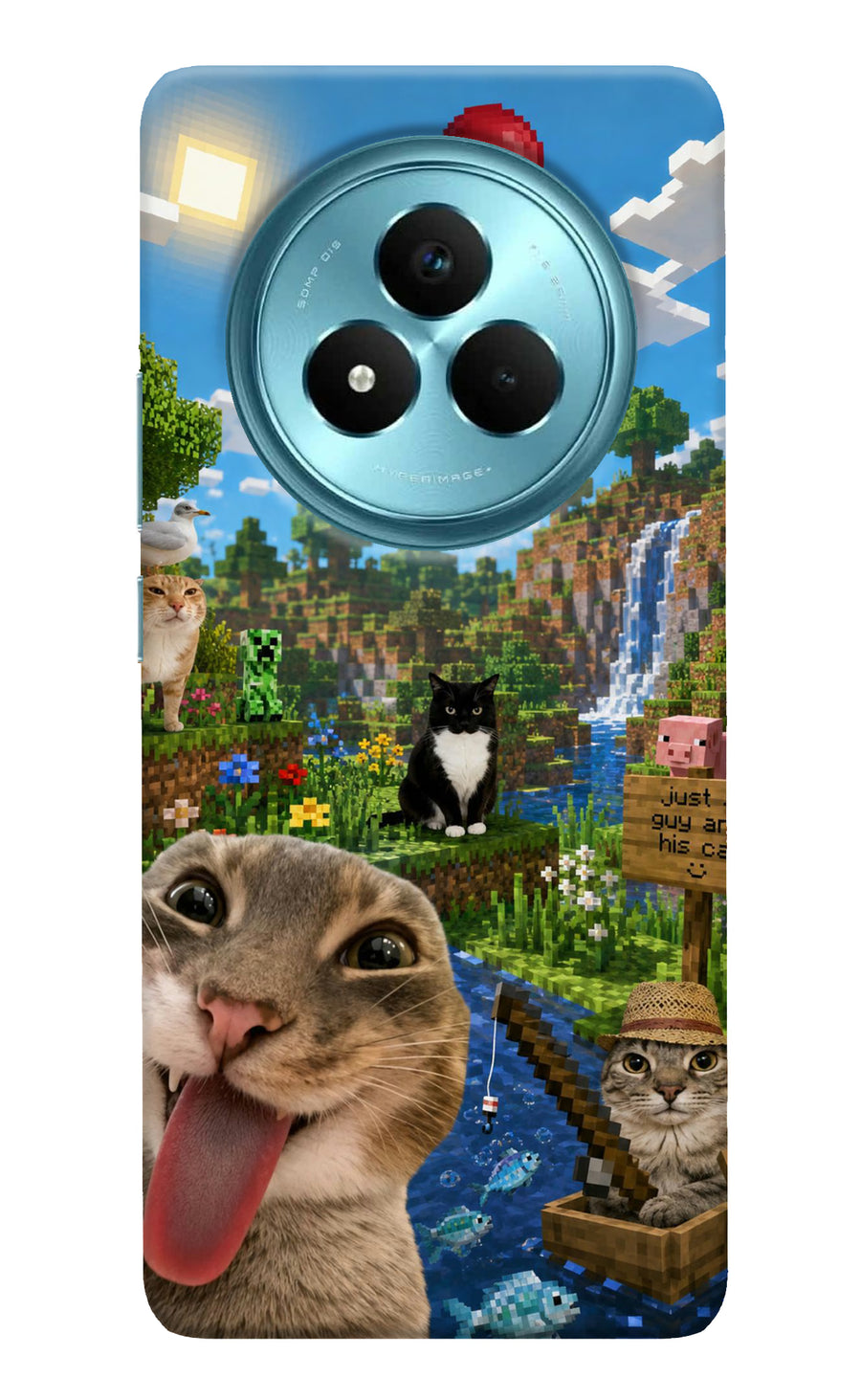 Minecraft Cat Chaos Realme Narzo 80 Pro 5G Back Cover, Hard case