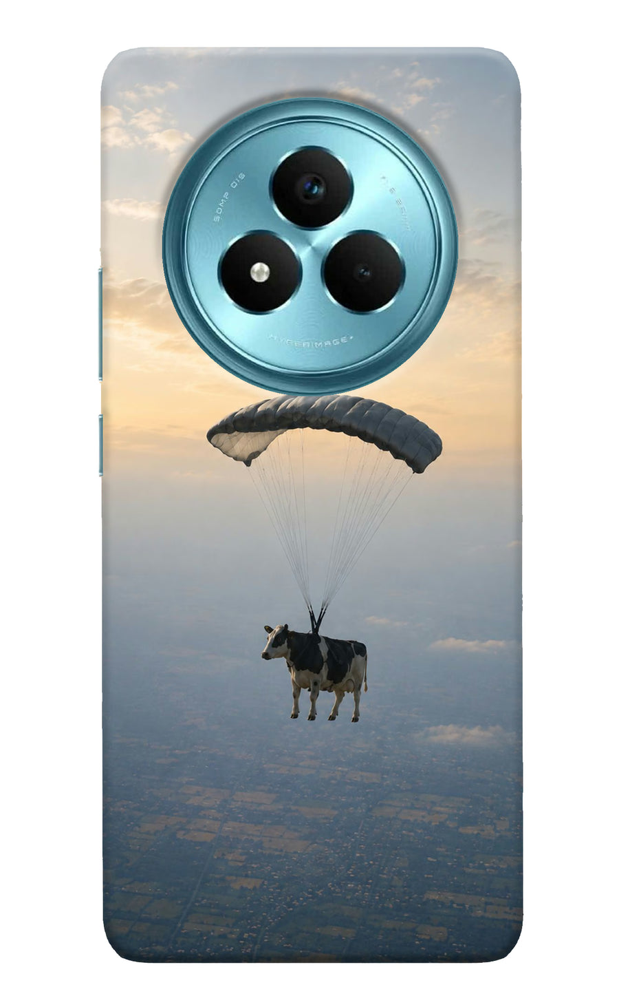 Skydiving Cow Realme Narzo 80 Pro 5G Back Cover, Hard case