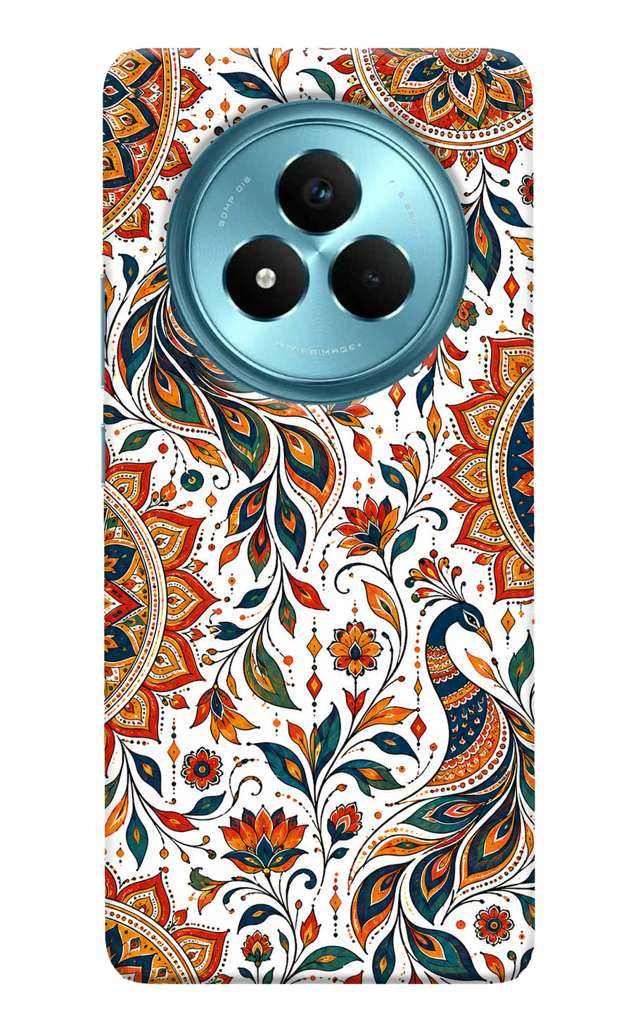White Mayura Realme Narzo 80 Pro 5G Back Cover, Hard case