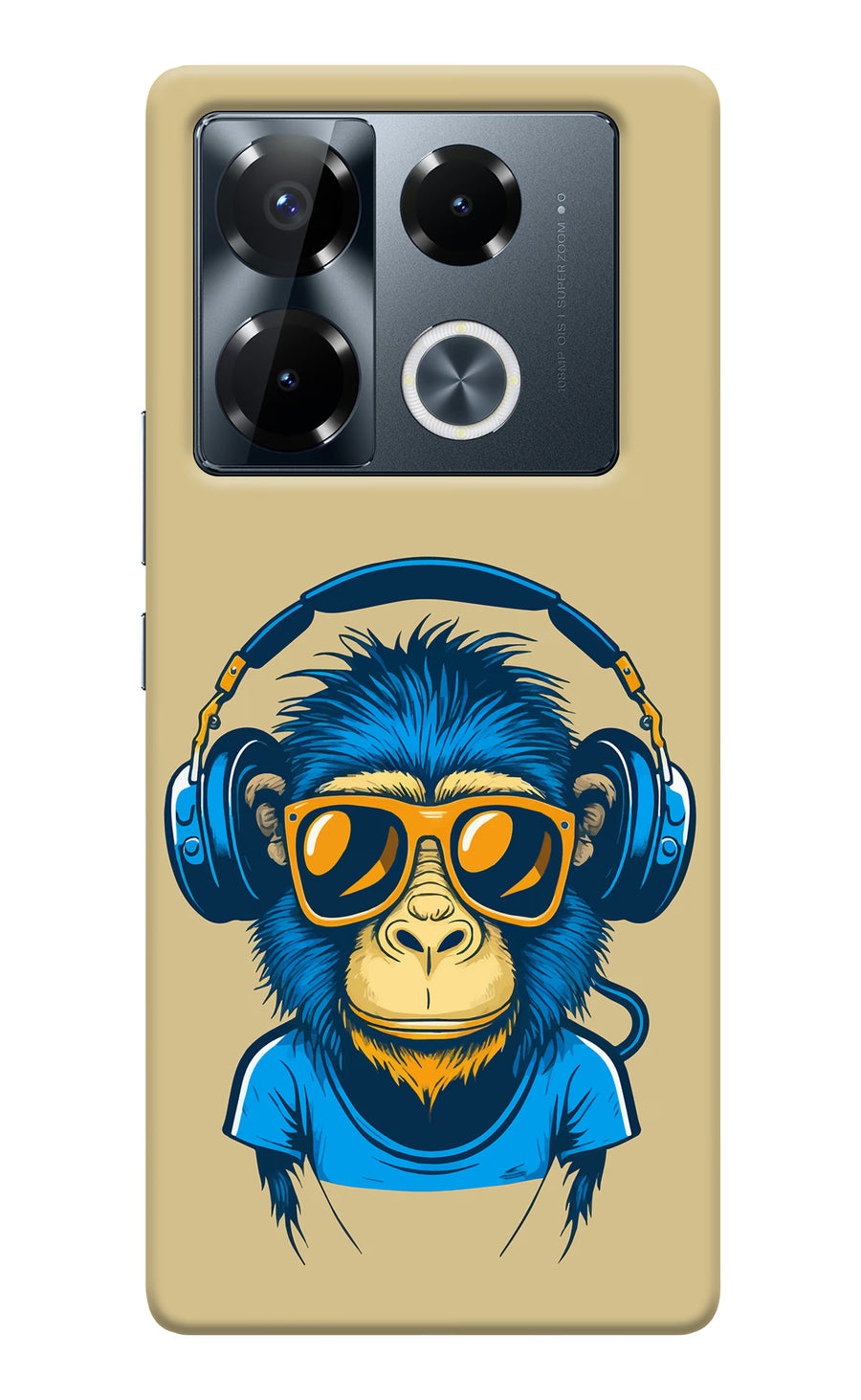 Monkey Headphone Infinix Note 40 Pro 5G Back Cover, Hard case