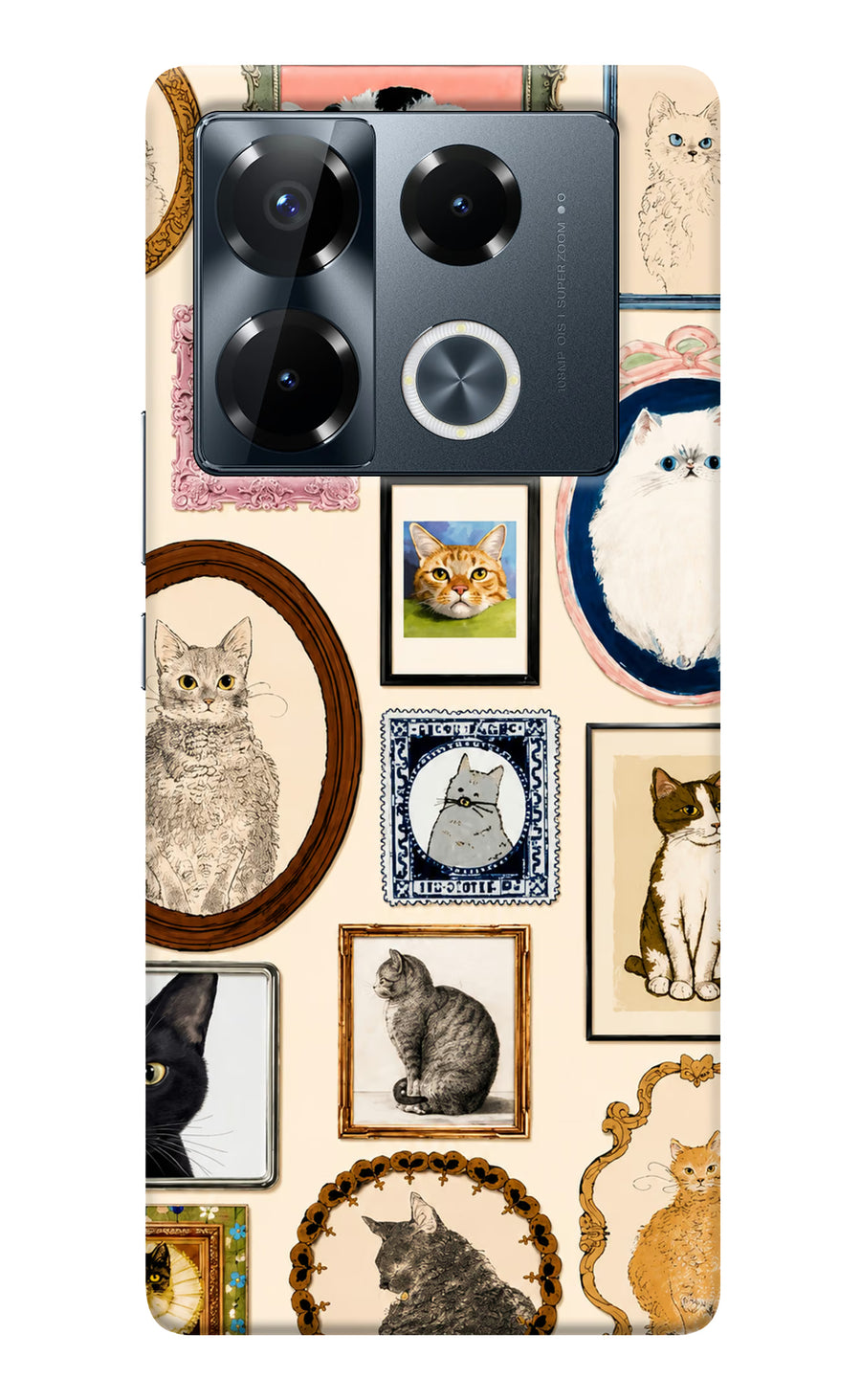 Mirror Cats Infinix Note 40 Pro 5G Back Cover, Hard case