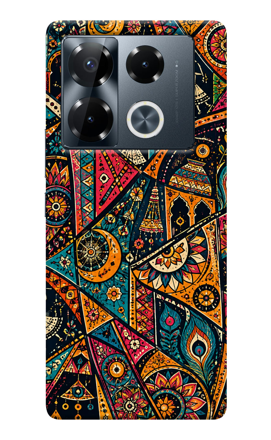 Folk Print Infinix Note 40 Pro 5G Back Cover, Hard case