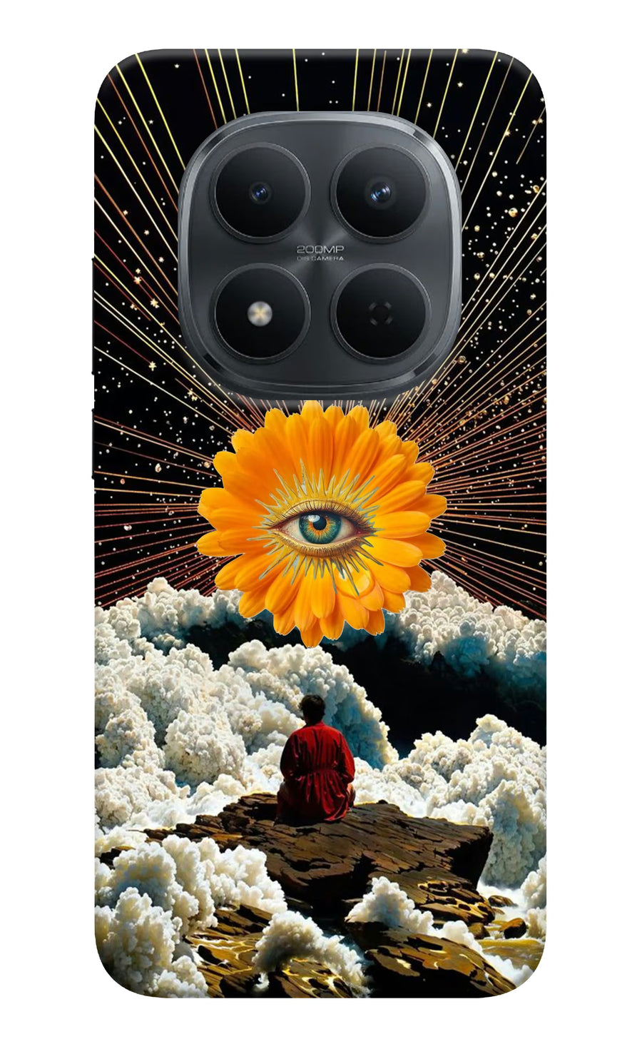 Cosmic Flower Redmi Note 15 Pro 5G Back Cover, Hard case