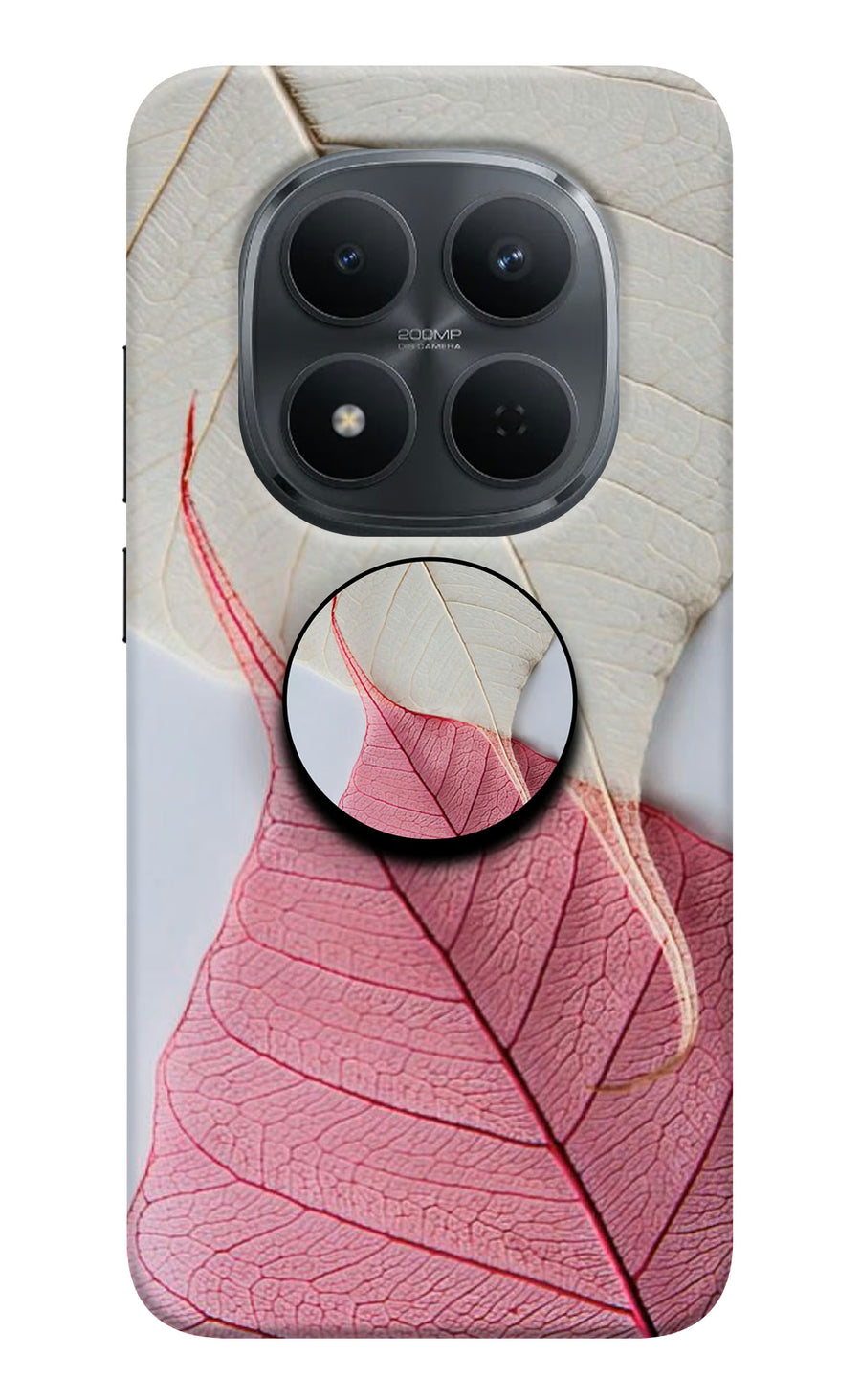 White Pink Leaf Redmi Note 15 Pro 5G Pop Case, Hard case