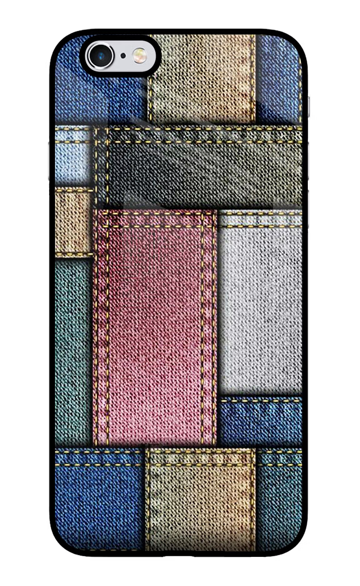 Multicolor Jeans iPhone 6/6s Glass Case Back Cover by Casekaro