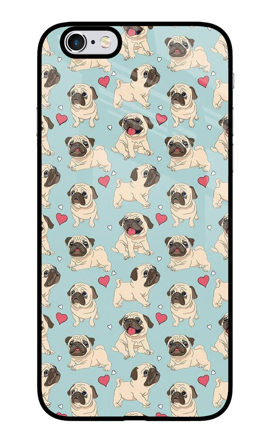 Pug Dog iPhone 6/6s Back Cover, Glass case