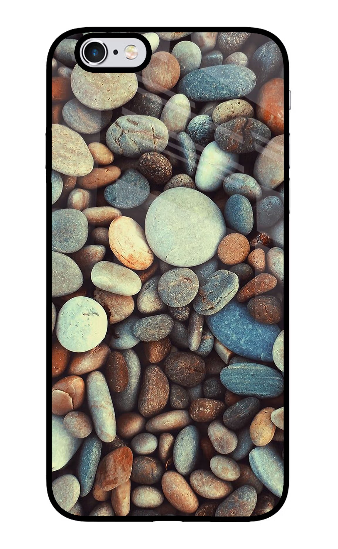 Pebble iPhone 6/6s Glass Case Back Cover by Casekaro
