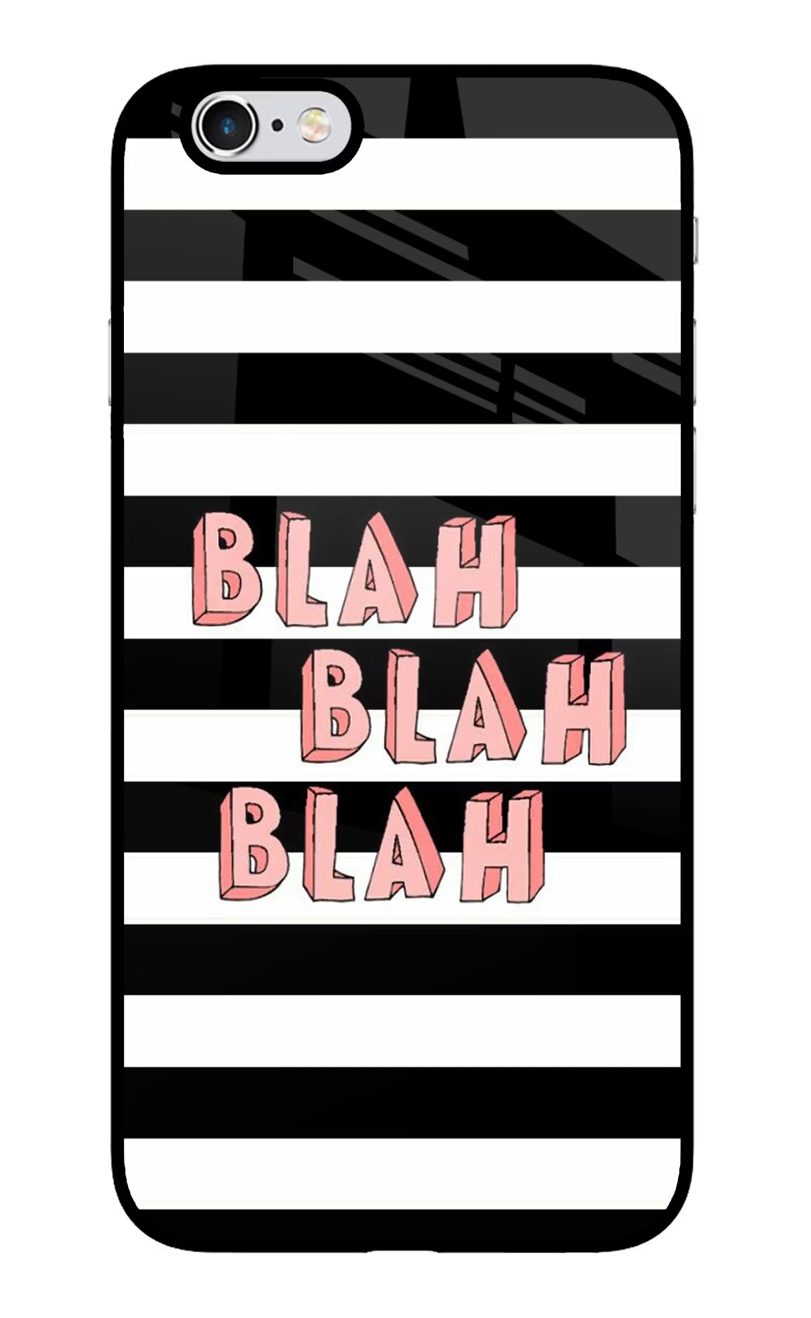 Blah Blah Blah iPhone 6/6s Glass Case Back Cover by Casekaro