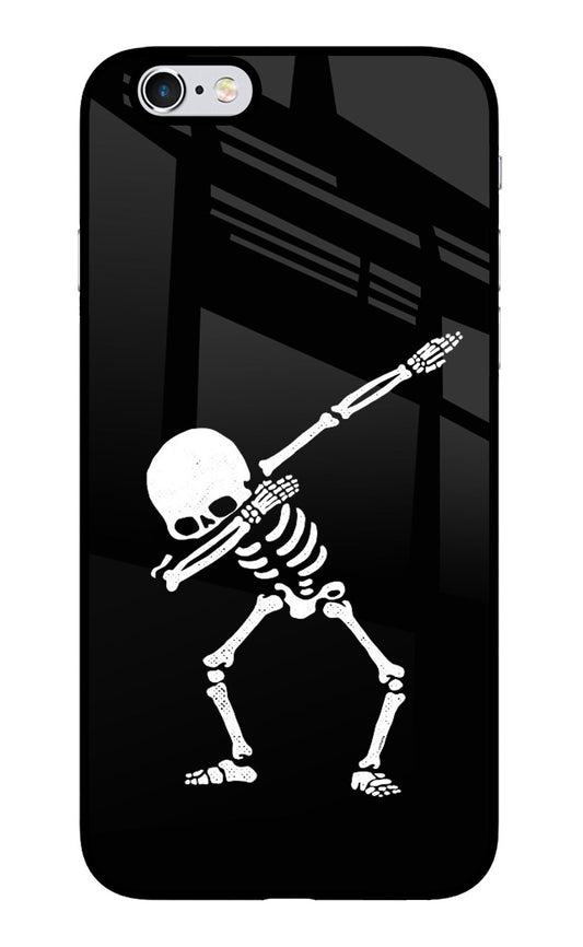 Dabbing Skeleton Art iPhone 6/6s Glass Case