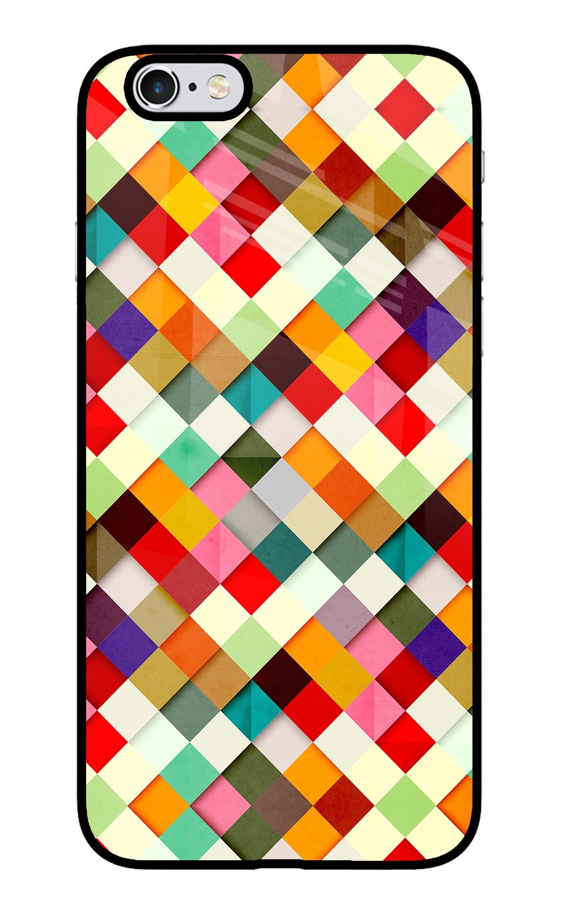 Geometric Abstract Colorful iPhone 6/6s Glass Case