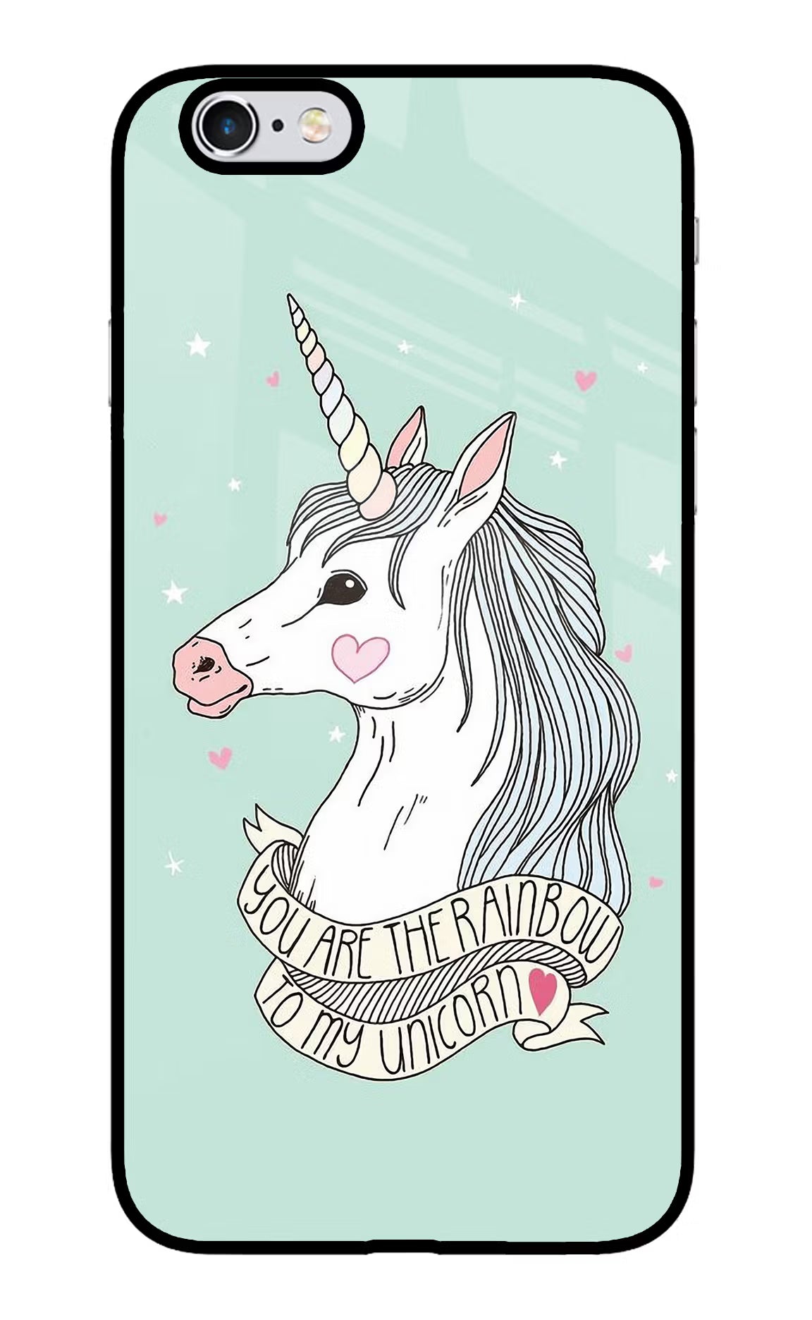 Unicorn Wallpaper iPhone 6/6s Glass Case Back Cover by Casekaro