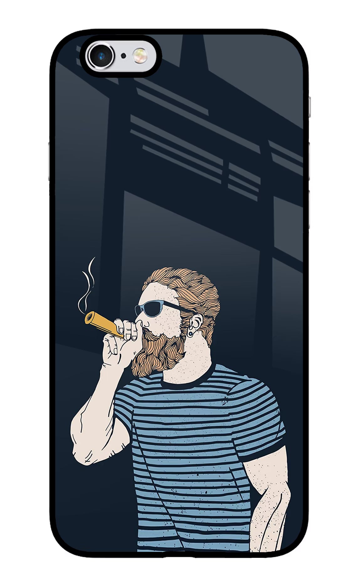 Smoking iPhone 6/6s Glass Case Back Cover by Casekaro