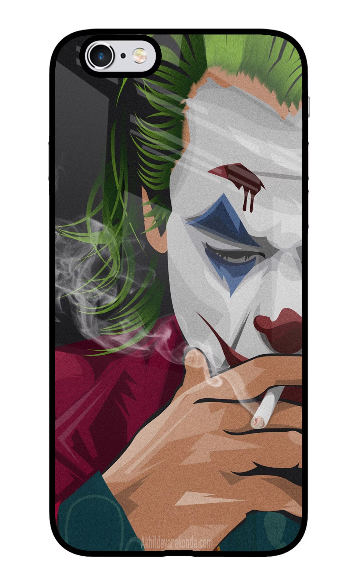 Joker Smoking iPhone 6/6s Glass Case Back Cover by Casekaro