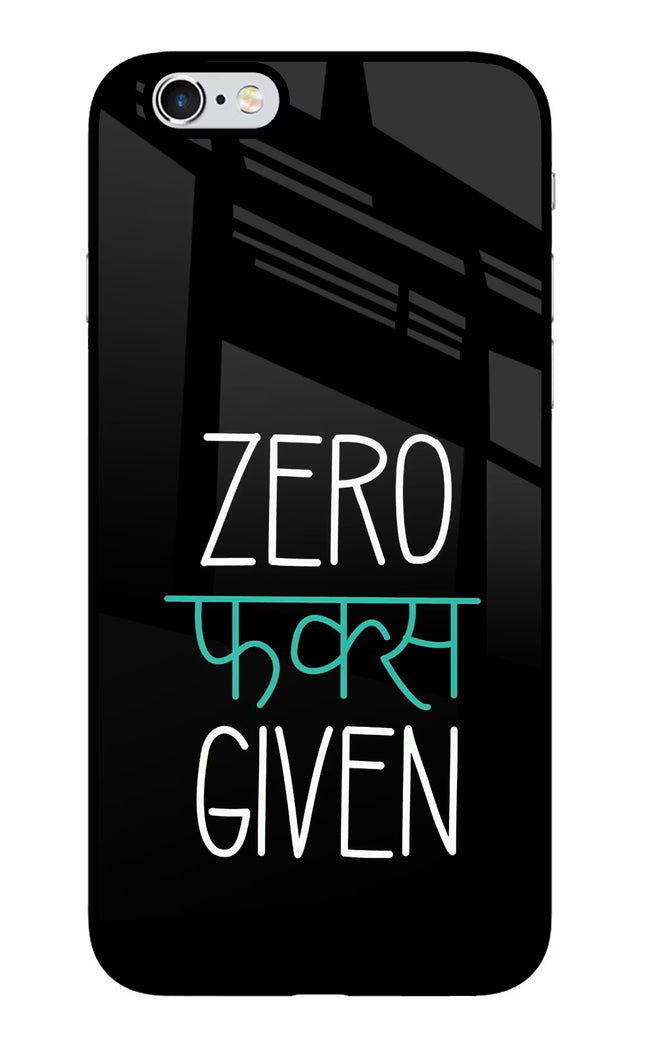 Zero Fucks Given iPhone 6/6s Glass Case