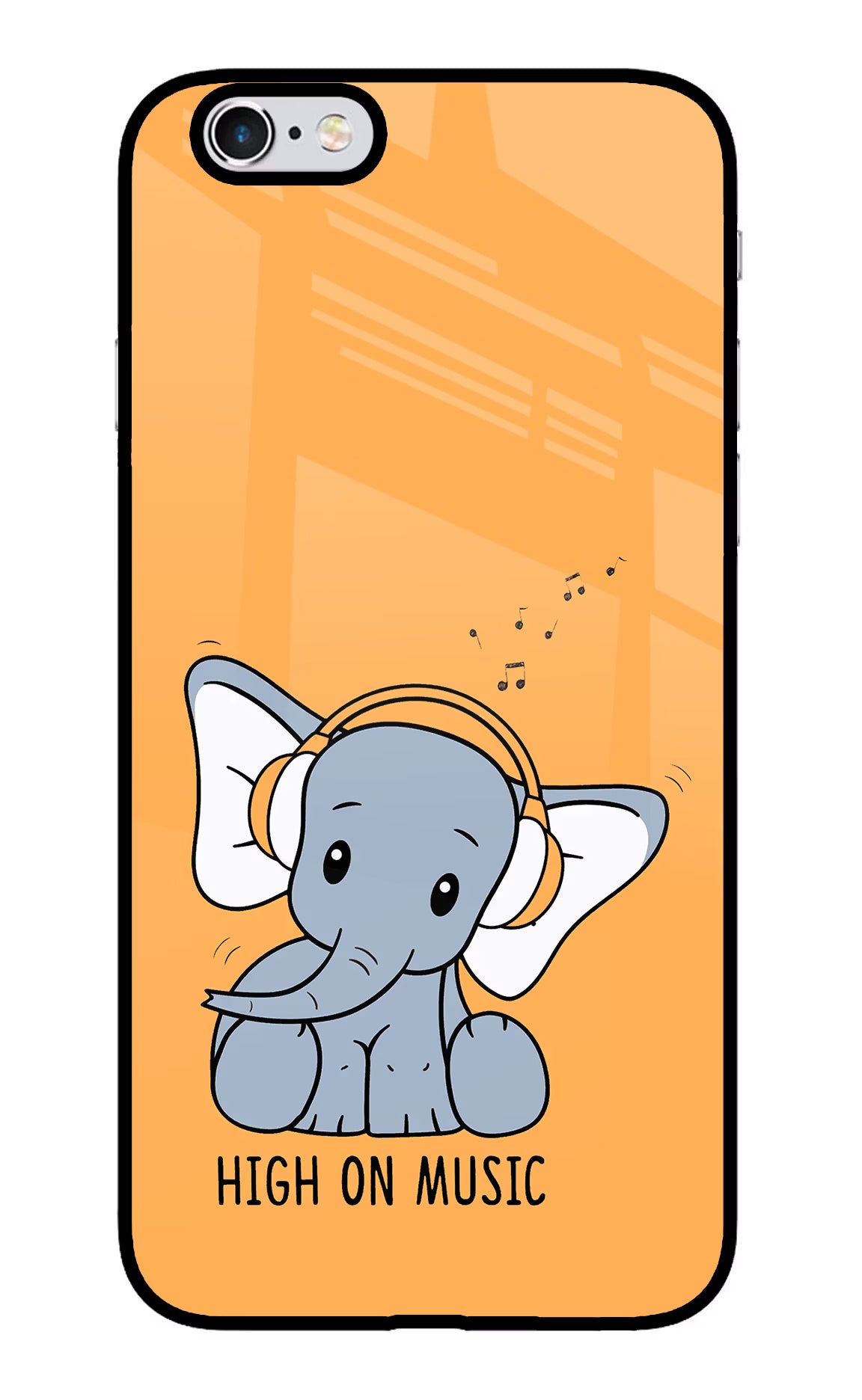 High On Music iPhone 6/6s Glass Case Back Cover by Casekaro