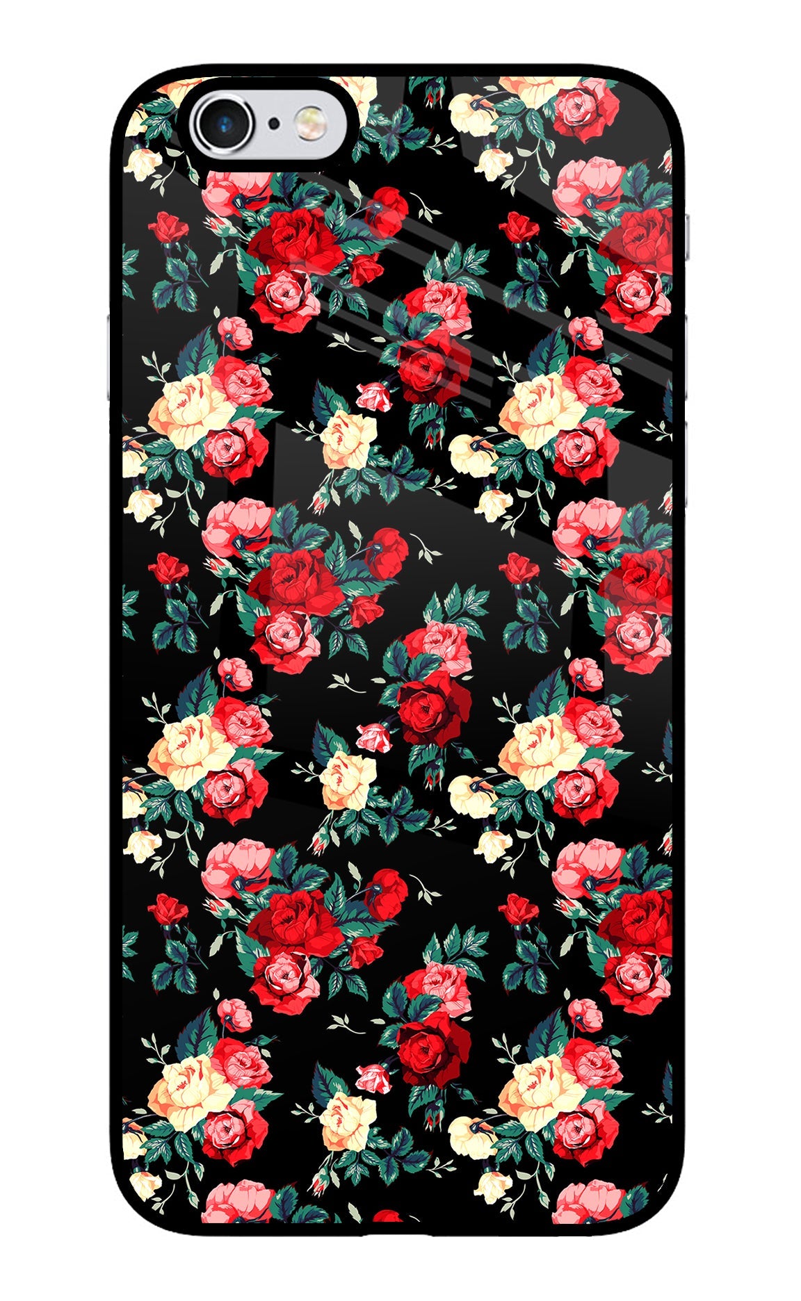 Rose Pattern iPhone 6/6s Glass Case