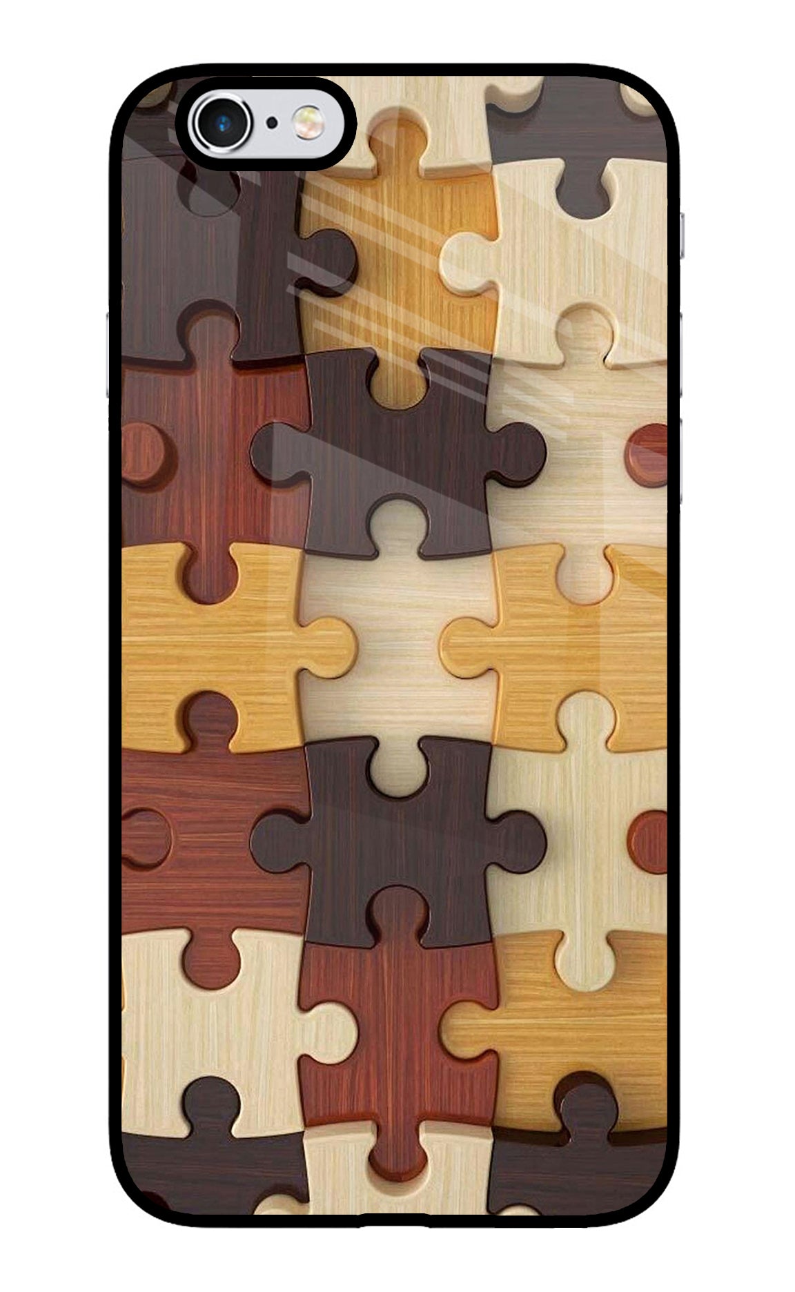 Wooden Puzzle iPhone 6/6s Glass Case