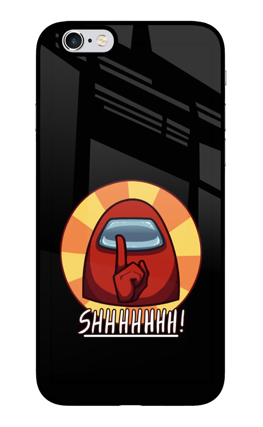 Among Us Shhh! iPhone 6/6s Back Cover, Glass case