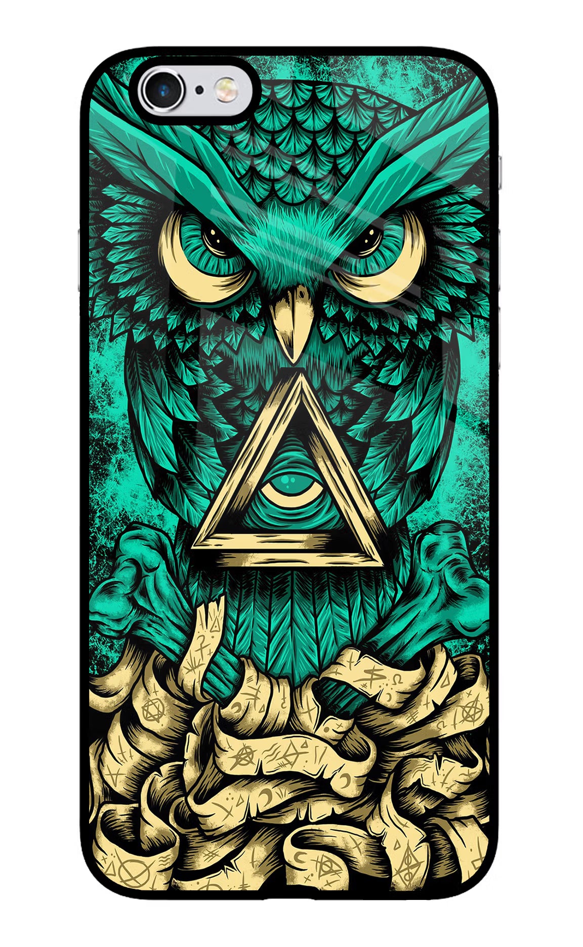 Green Owl iPhone 6/6s Glass Case