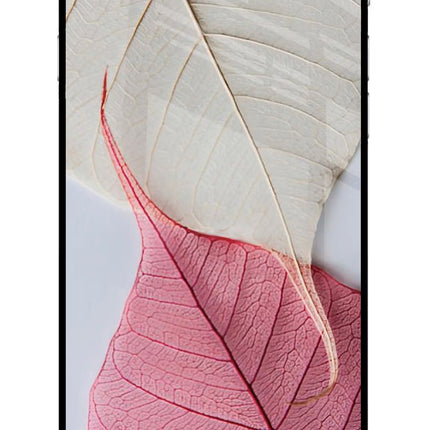 White Pink Leaf iPhone 6/6s Glass Case