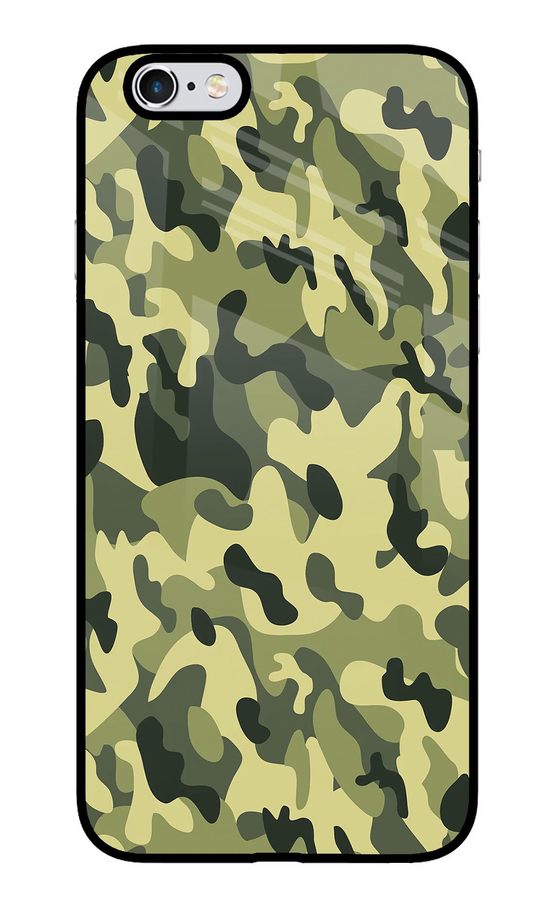 Camouflage iPhone 6/6s Glass Case Back Cover by Casekaro