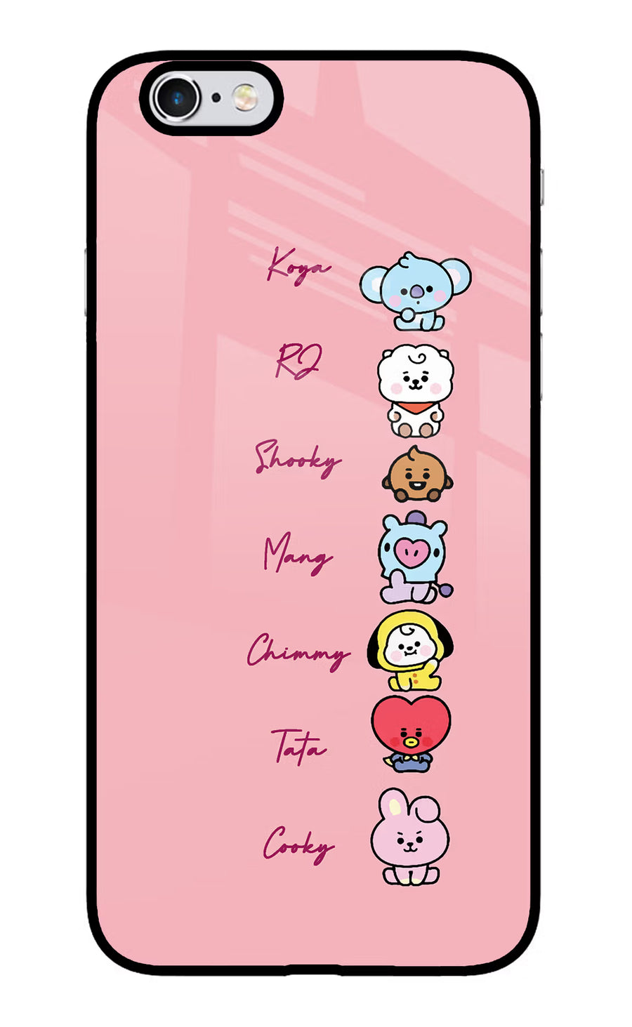 BTS names iPhone 6/6s Back Cover, Glass case