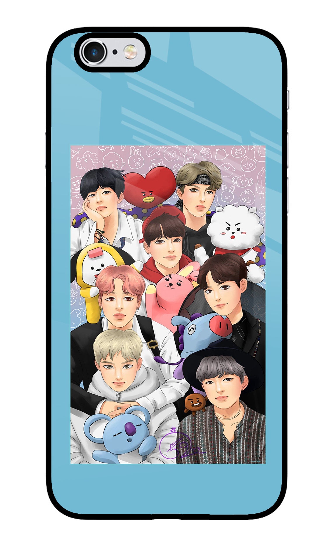 BTS with animals iPhone 6/6s Back Cover
