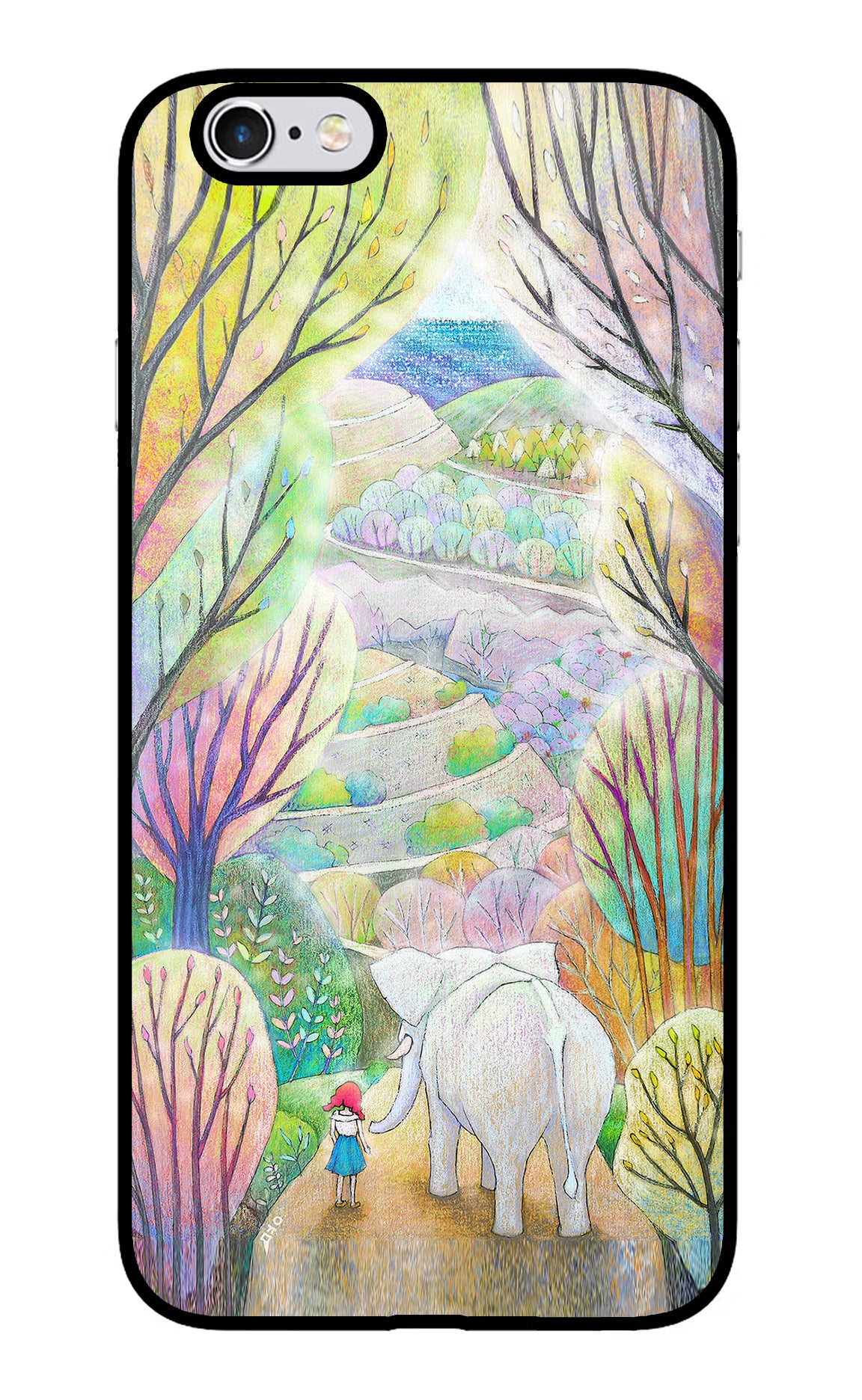 Nature Painting iPhone 6/6s Glass Case Back Cover by Casekaro