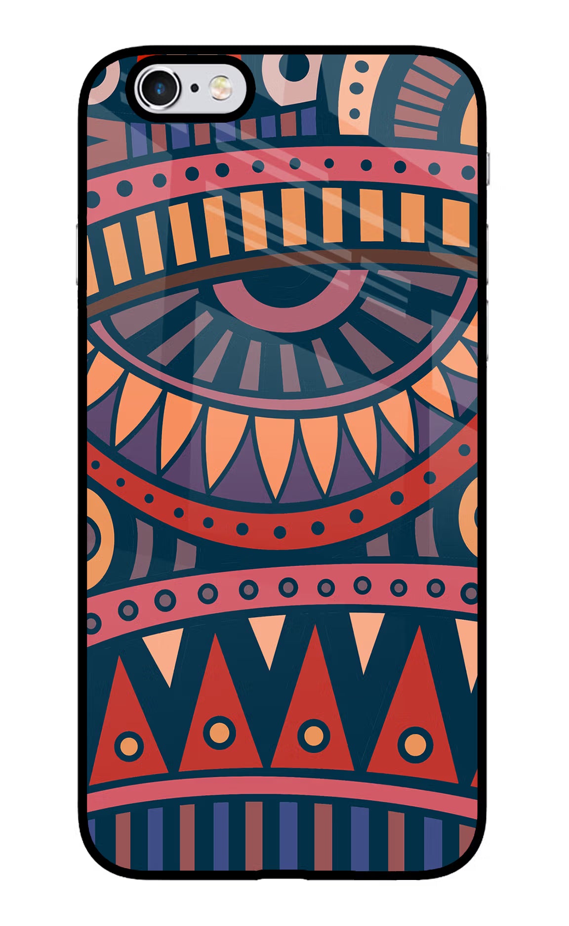 African Culture Design iPhone 6/6s Glass Case Back Cover by Casekaro
