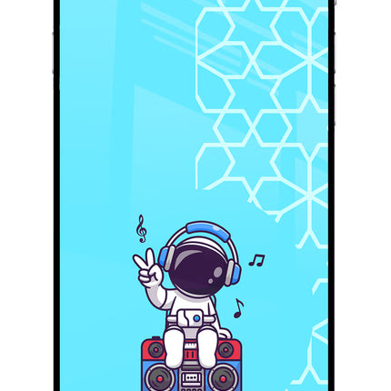 Cute Astronaut Chilling iPhone 6/6s Glass Case