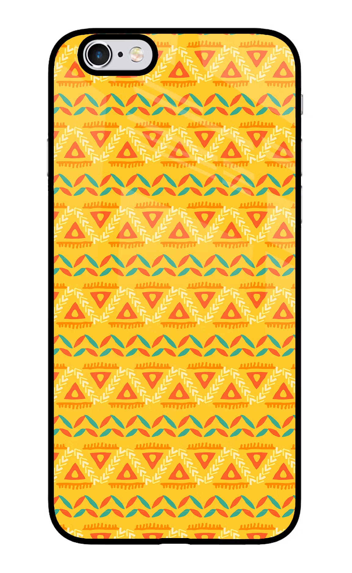 Tribal Pattern iPhone 6/6s Glass Case Back Cover by Casekaro