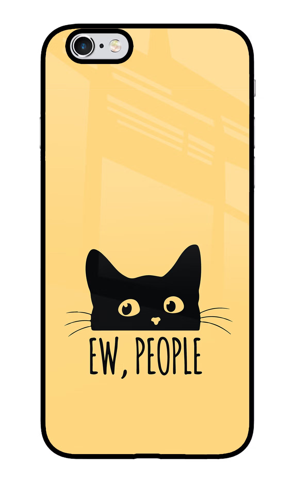 Ew People Catitude iPhone 6/6s Glass Case Back Cover by Casekaro
