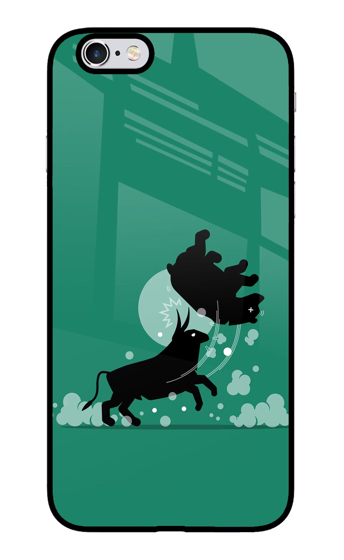 Bull Conqueror iPhone 6/6s Glass Case Back Cover by Casekaro