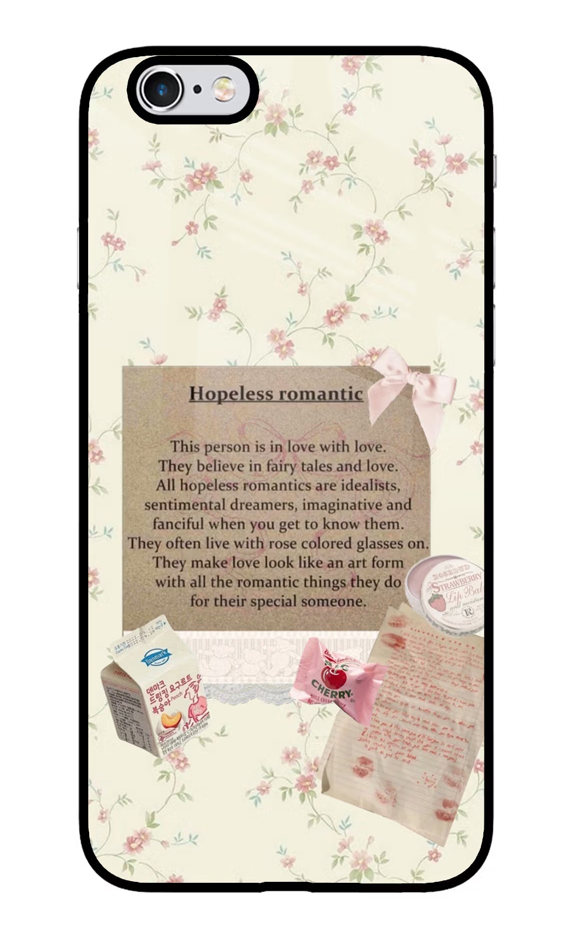 Hopeless Romantic iPhone 6/6s Glass Case
