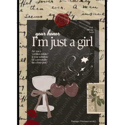 I am just a girl iPhone 6/6s Glass Case