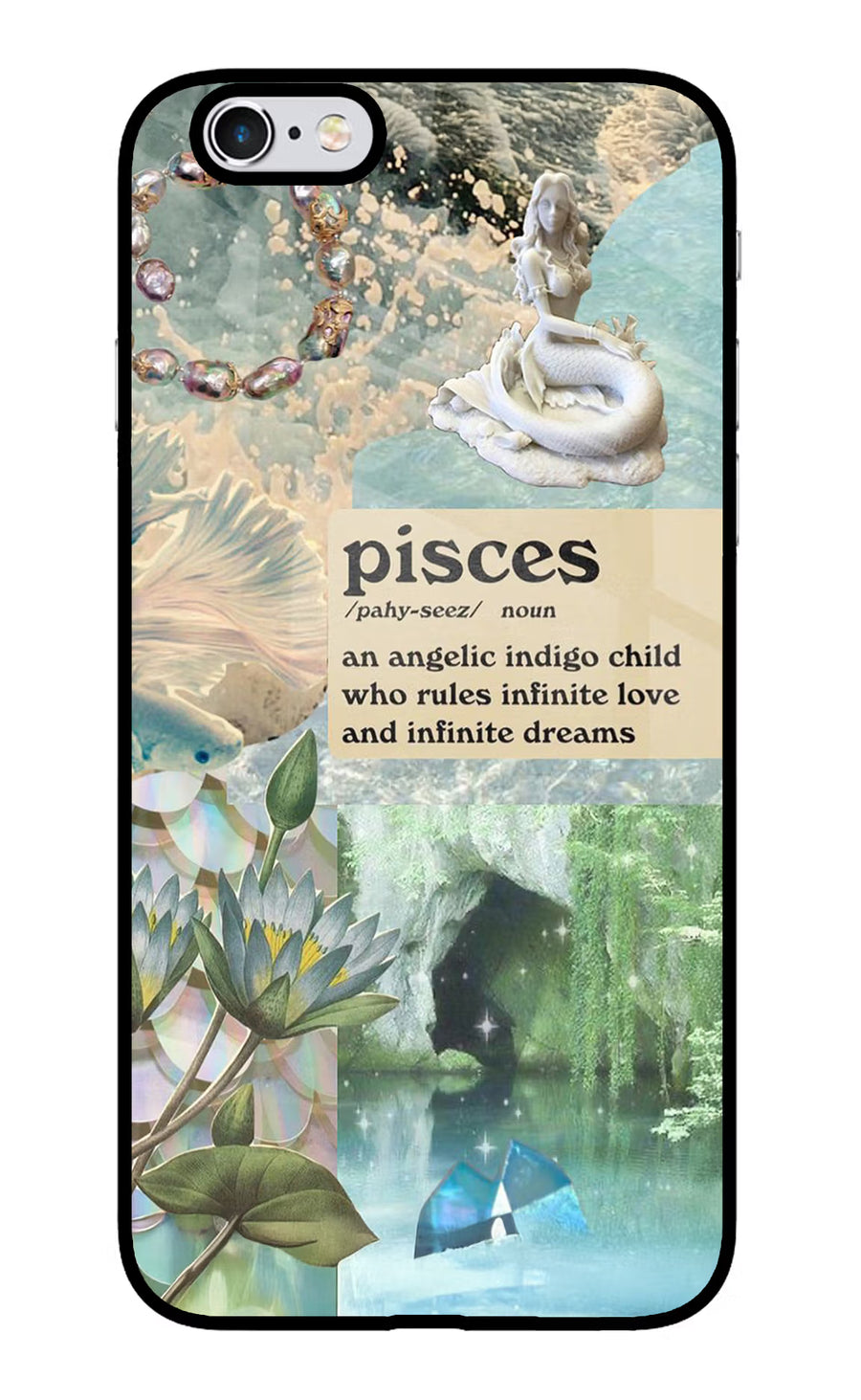 Pisces Zodiac iPhone 6/6s Back Cover, Glass case