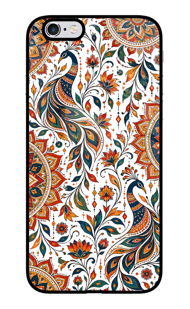White Mayura iPhone 6/6s Glass Case