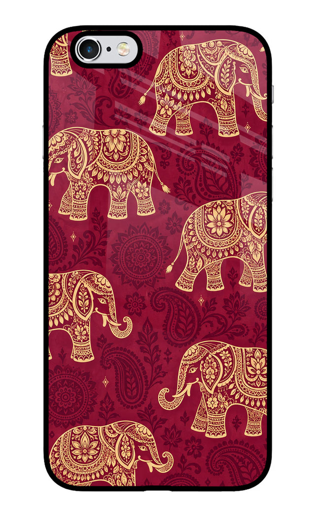 Maroon Elephant iPhone 6/6s Glass Case