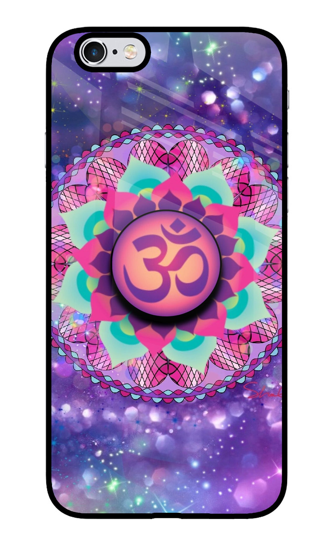 Om Purple iPhone 6/6s Glass Case