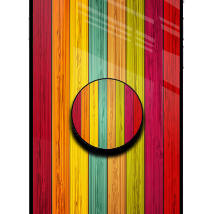 Multicolor Wooden iPhone 6/6s Glass Case